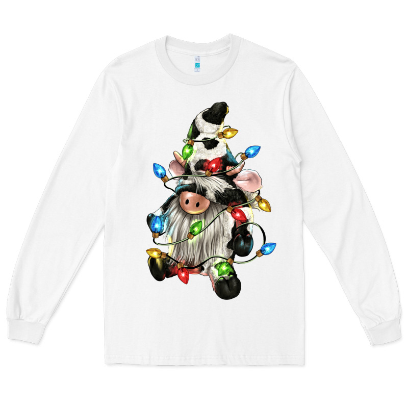 Christmas Cow Gnome Long Sleeve Tee by CowGirlArtShop | Teevron