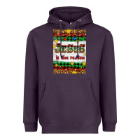Plum Christmas Jesus Is The Reason Heavyweight Hoodie - Artiststas