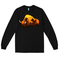 Black western bison Long Sleeve Tee - Jasminsmagicworld