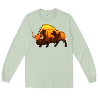 Matcha western bison Long Sleeve Tee - Jasminsmagicworld
