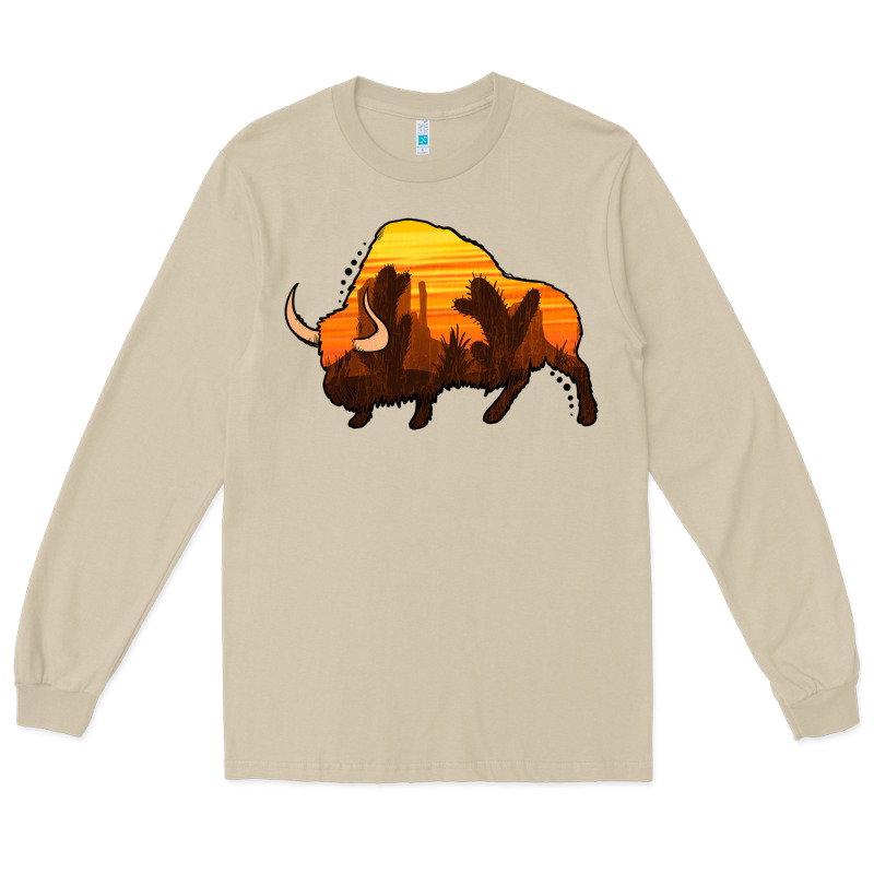 Western Bison Long Sleeve Tee by Jasminsmagicworld | Teevron