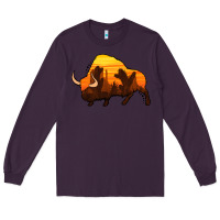 Plum western bison Long Sleeve Tee - Jasminsmagicworld