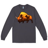 Smoke western bison Long Sleeve Tee - Jasminsmagicworld