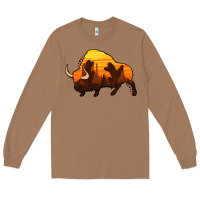 Toasted Coconut western bison Long Sleeve Tee - Jasminsmagicworld