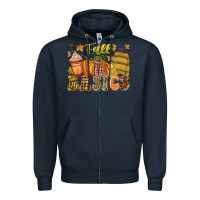 Navy Fall Basics Zipper Hoodie - CowhideDigitalArt