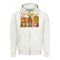 Oatmeal Heather Fall Basics Zipper Hoodie - CowhideDigitalArt