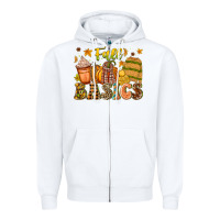 White Fall Basics Zipper Hoodie - CowhideDigitalArt