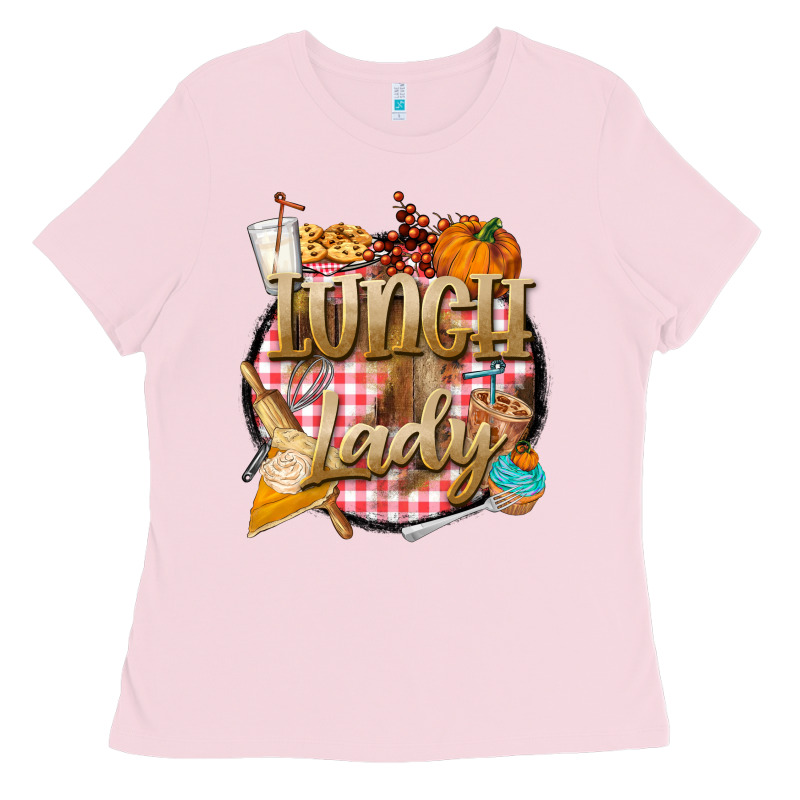 Fall  Lunch Lady Ladies Tee by BarkalooDesign | Teevron