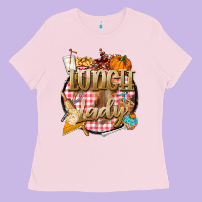 Fall  Lunch Lady Ladies Tee Designed By Barkaloodesign