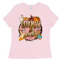 Bubblegum Pink fall  lunch lady Ladies Tee - BarkalooDesign