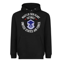 Black Limited Edition Master Sergeant Retired Air Force Military Retiremen Heavyweight Hoodie - lanVoArt