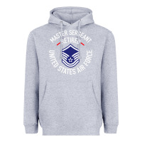 Heather Grey Limited Edition Master Sergeant Retired Air Force Military Retiremen Heavyweight Hoodie - lanVoArt
