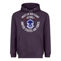 Plum Limited Edition Master Sergeant Retired Air Force Military Retiremen Heavyweight Hoodie - lanVoArt