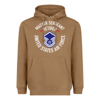 Toasted Coconut Limited Edition Master Sergeant Retired Air Force Military Retiremen Heavyweight Hoodie - lanVoArt