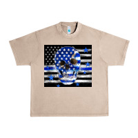 French Oak police flag patriotic skull Urban Heavy Tee - TumblerDesignByShophia