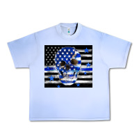 Grape Ice police flag patriotic skull Urban Heavy Tee - TumblerDesignByShophia