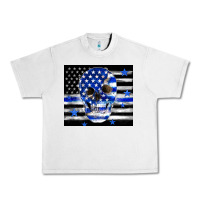 Lunar Rock police flag patriotic skull Urban Heavy Tee - TumblerDesignByShophia
