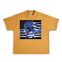Peanut Butter police flag patriotic skull Urban Heavy Tee - TumblerDesignByShophia