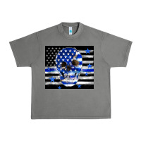 Tornado police flag patriotic skull Urban Heavy Tee - TumblerDesignByShophia