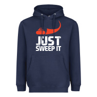 Navy just sweep it! funny curling sports gift hoodie Heavyweight Hoodie - lanVoArt