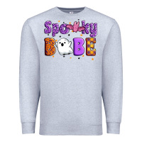 Heather Grey spooky babe Premium Sweatshirt - Artiststas