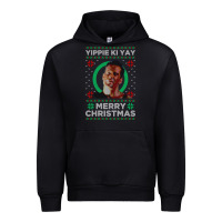 Black Hot Trend Die Hard Christmas Yippie Ki Yay Urban Hoodie - lanVoArt