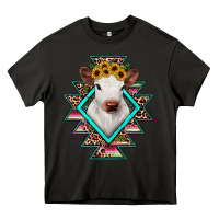 Asphalt heifer cowhide aztec Heavy Core Tee - JahusDesignShop