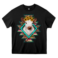 Black heifer cowhide aztec Heavy Core Tee - JahusDesignShop