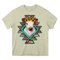 Mossy heifer cowhide aztec Heavy Core Tee - JahusDesignShop