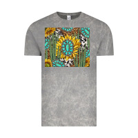Cloud Rock western cactus with sunflowers and turquoise tumbler tbs Vintage Tee - TumblerDesignByShophia