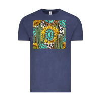 Vintage Denim western cactus with sunflowers and turquoise tumbler tbs Vintage Tee - TumblerDesignByShophia