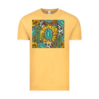 Vintage Mustard western cactus with sunflowers and turquoise tumbler tbs Vintage Tee - TumblerDesignByShophia