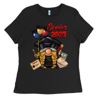 Black senior 2023 gnome Ladies Tee - BarkalooDesign