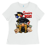 White senior 2023 gnome Ladies Tee - BarkalooDesign