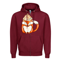 Burgundy coffee cups animal Zipper Hoodie - CowhideDigitalArt