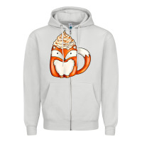 Dove Grey coffee cups animal Zipper Hoodie - CowhideDigitalArt