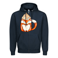 Navy coffee cups animal Zipper Hoodie - CowhideDigitalArt