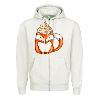 Oatmeal Heather coffee cups animal Zipper Hoodie - CowhideDigitalArt
