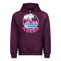 Mauve Wine Hot Trend Florida Pink Flamingo Heart 80S Retro Vintage Style Urban Hoodie - lanVoArt