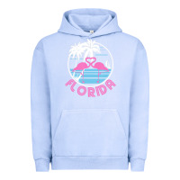Pigment Grape Ice Hot Trend Florida Pink Flamingo Heart 80S Retro Vintage Style Urban Hoodie - lanVoArt