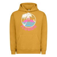 Pigment Peanut Butter Hot Trend Florida Pink Flamingo Heart 80S Retro Vintage Style Urban Hoodie - lanVoArt