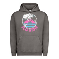 Pigment Tornado Hot Trend Florida Pink Flamingo Heart 80S Retro Vintage Style Urban Hoodie - lanVoArt