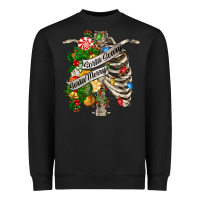Black sorta merry sorta scary chest Heavyweight Sweatshirt - FaDigitalArtStudio