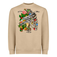 Sorta Merry Sorta Scary Chest Heavyweight Sweatshirt | Teevron