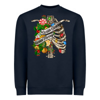 Navy sorta merry sorta scary chest Heavyweight Sweatshirt - FaDigitalArtStudio