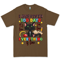Cacao i survived 100 days it's fine i'm fine Premium Tee - Artiststas