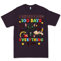 Plum i survived 100 days it's fine i'm fine Premium Tee - Artiststas