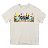 Cream teacher vibes libbey glass Heavy Core Tee - BundleAndBundleShop