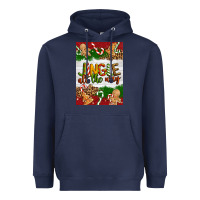 Navy Christmas Jingle All The Way Heavyweight Hoodie - Artiststas