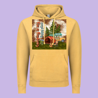 Camping Is My Happy Place Vintage Hoodie Designed By Tumblerdesignbyshophia